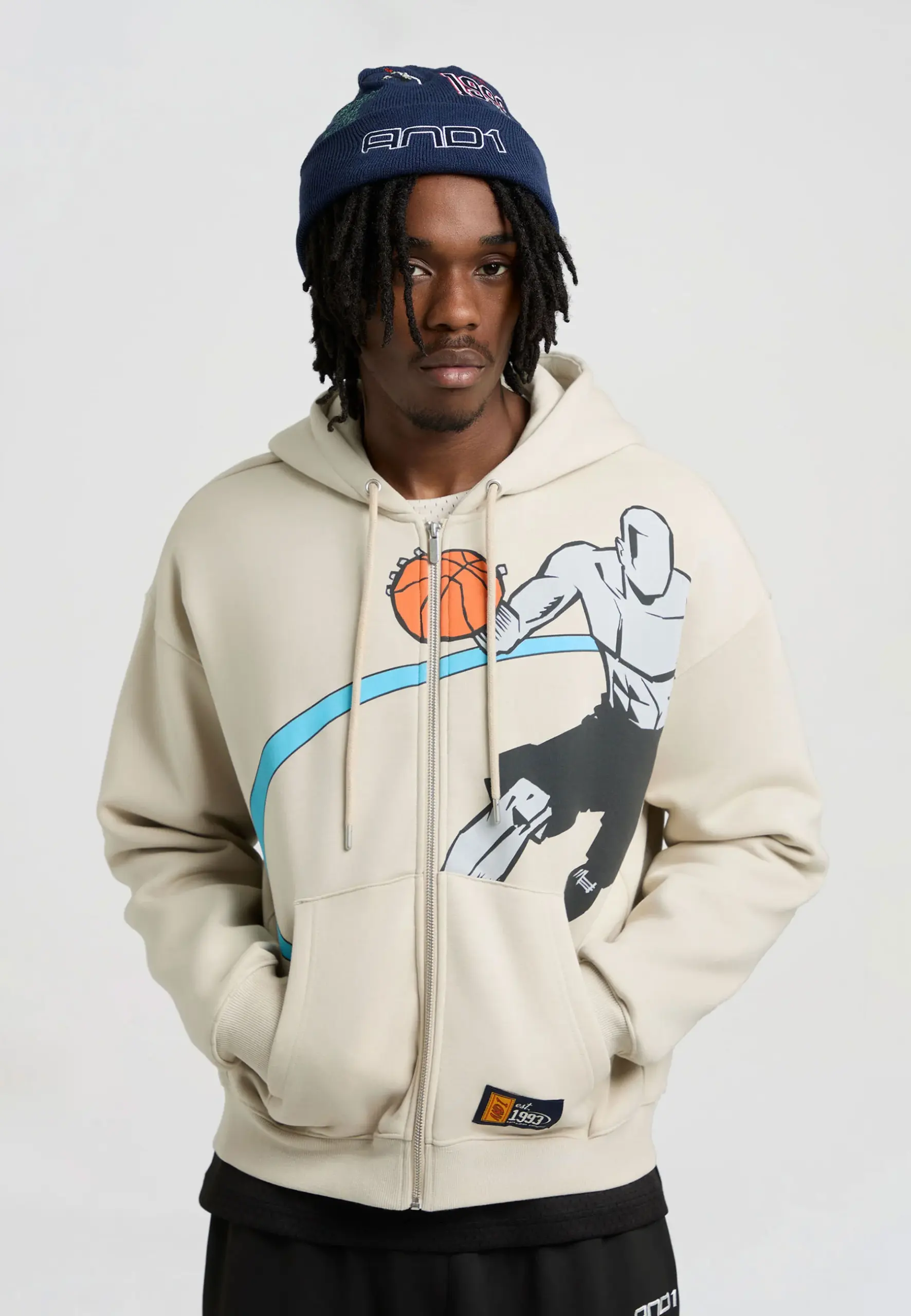 AND1 HOODIE ZIPPÉ